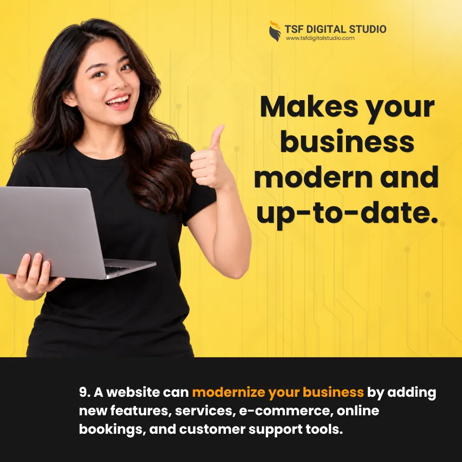 9. A Professional Website Makes Your Business Modern and Up-to-Date