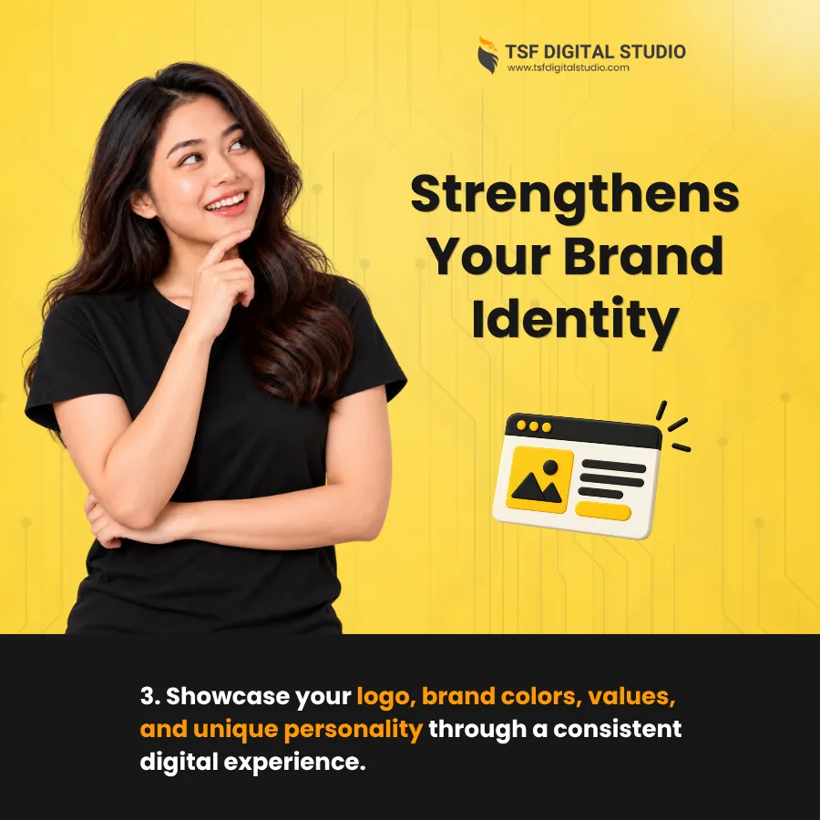 A professional website Strengthens Your Brand Identity