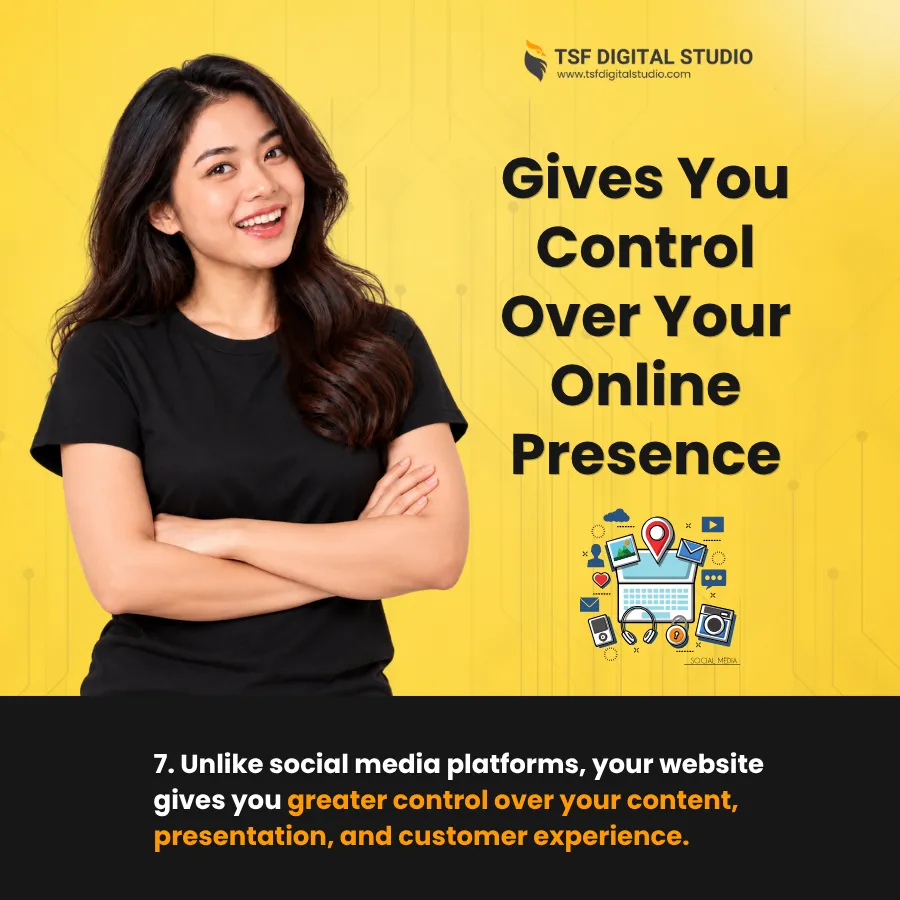 A Professional Website Gives You Greater Control Over Your Online Presence