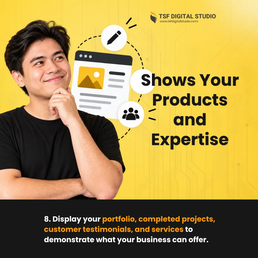 A Professional Website Shows Your Products and Expertise